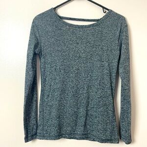 Z by Zella Gray Long Sleeve Open Back Top – XS